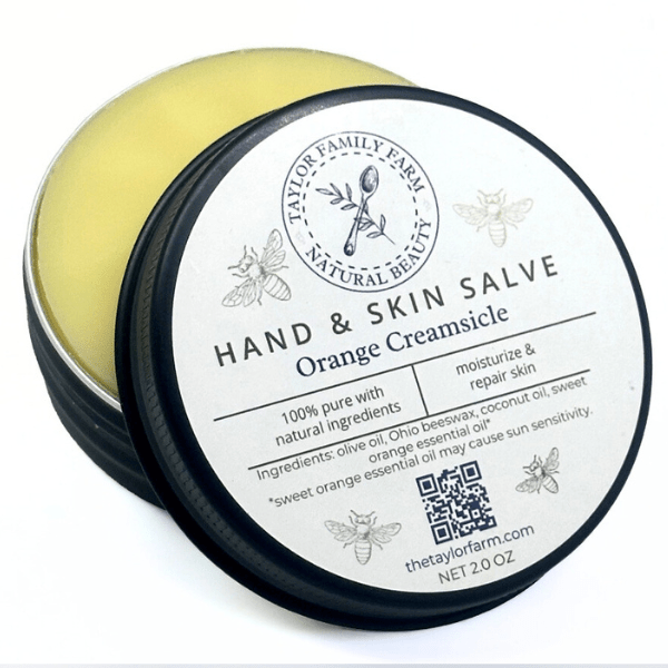 Taylor Family Farm Oxford Skin Care Orange Salve | Moisturizing Skin Balm for Dry Hands, Feet & Lips