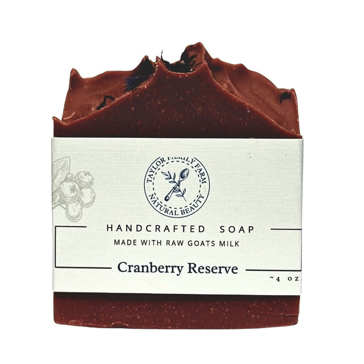Taylor Family Farm Oxford Soap Cranberry Reserve Goat Milk Soap – Handmade Holiday Berry Bar