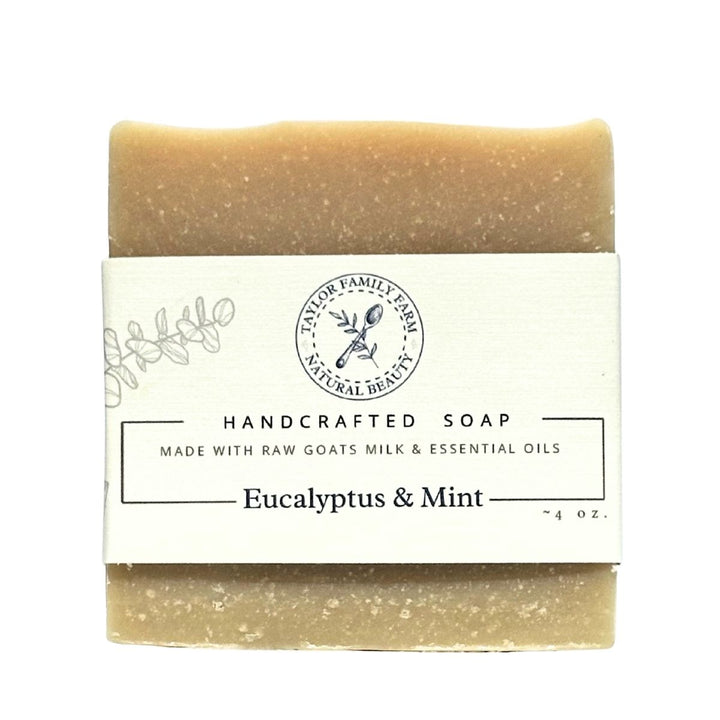 Taylor Family Farm Oxford Soap Eucalyptus & Mint Goat’s Milk Soap – Refreshing & Handmade for a Spa-Like Shower