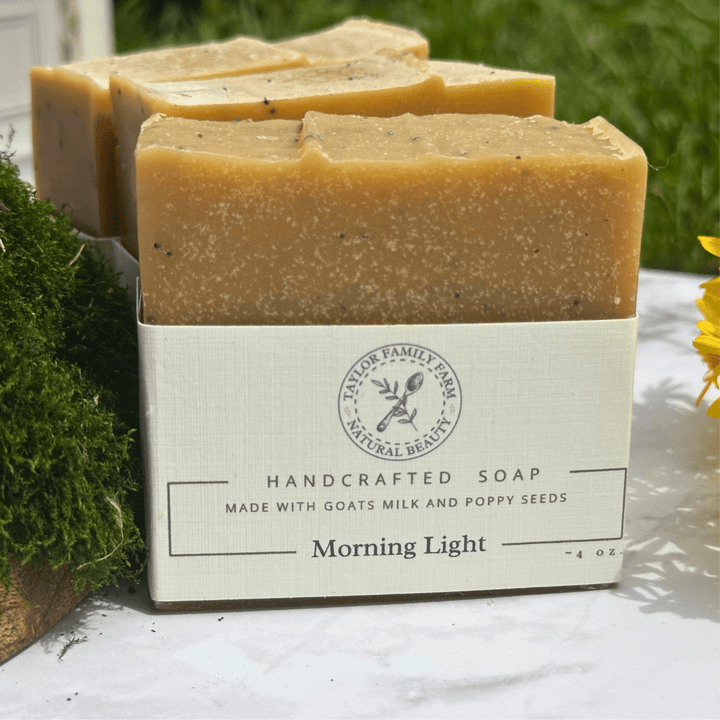 Taylor Family Farm Oxford Soap Morning Light Natural Soap | Handmade Exfoliating Goat’s Milk Soap with Lavender & Citrus