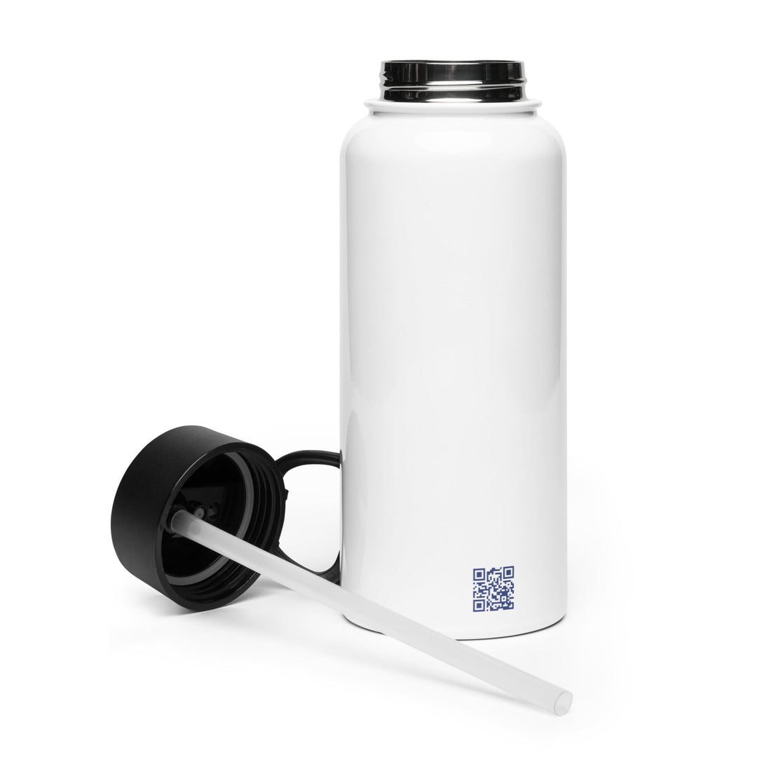 Taylor Family Farm Stainless steel water bottle with a straw lid
